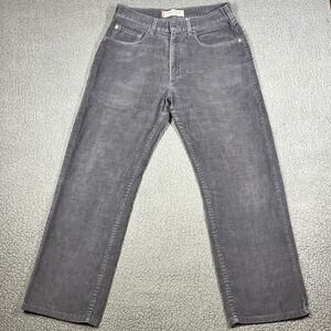 Levis 569 Mens Loose Straight Corduroy Pants Y2K Gray W32 L30 Charcoal Cords